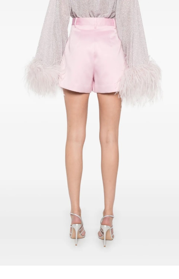 Rotate Birger Christensen Rotate Satin High-waisted Bermuda Shorts