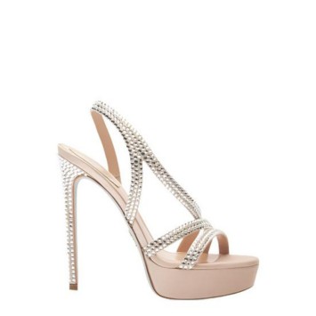 RENÉ CAOVILLA RENÉ CAOVILLA LISA NUDE PLATFORM SANDAL WITH