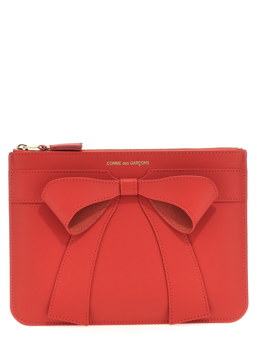 Comme Des Garçons Big Bow' Wallet In Red