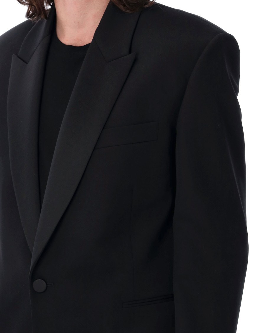 Shop Saint Laurent Black Tuxedo Jacket