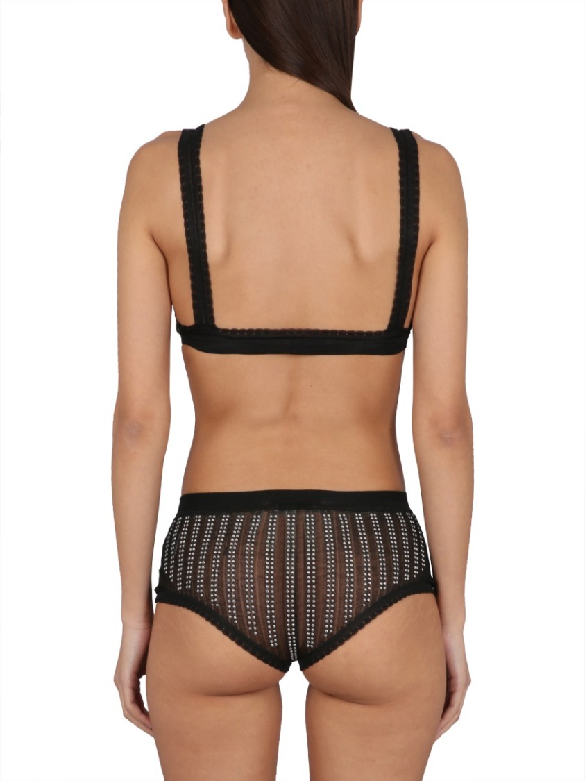 Rabanne High-waisted Briefs Embellished With Beads