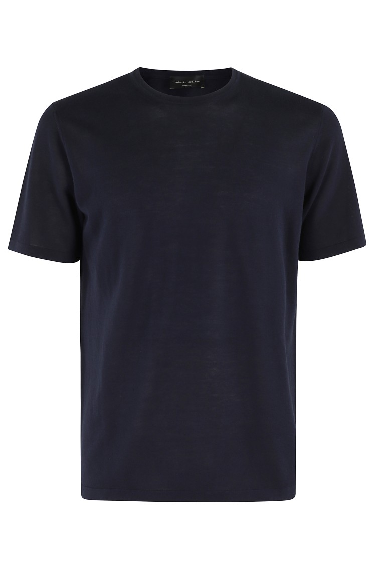 Roberto Collina Lightweight Cotton Knit T-shirt In Black