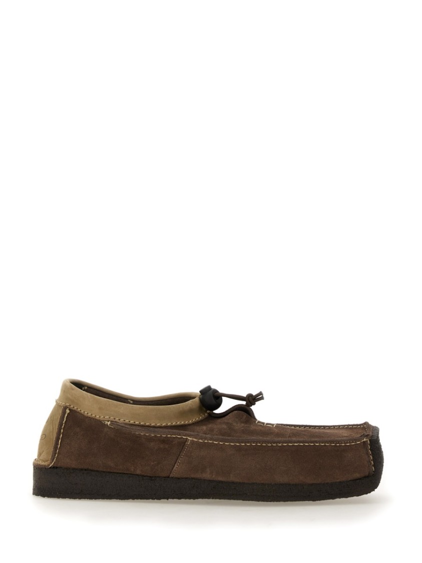 Woburn Walk Brown Suede Loafers With Leather Trim In Brown