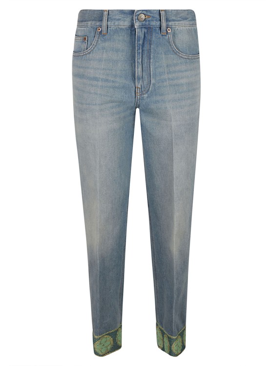 Valentino Garavani Straight-Leg Jeans With Decorative Cuffs