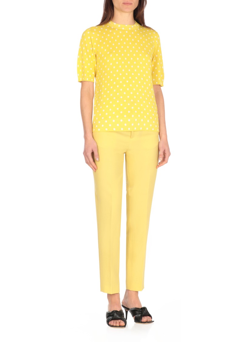 FABIANA FILIPPI FABIANA FILIPPI COTTON SWEATER WITH ALL-OVER POLKA DOT PATTERN