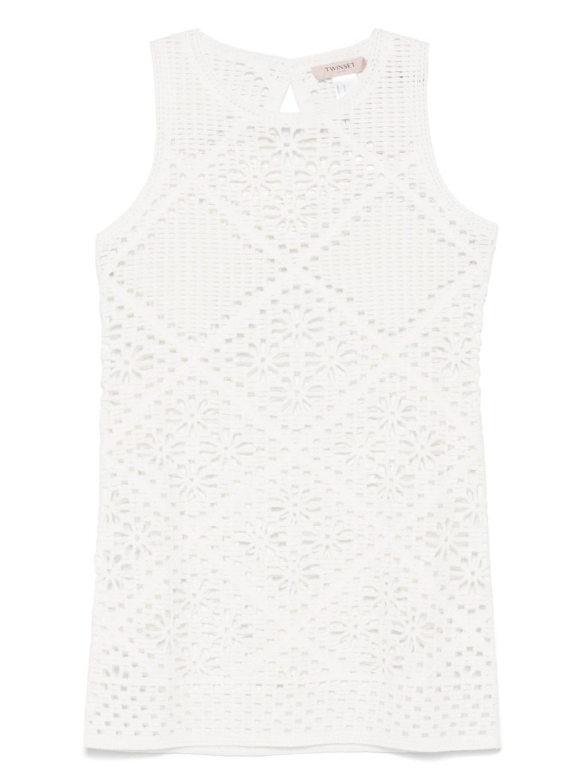 Twinset Twin-set Floral Lace Mini Dress