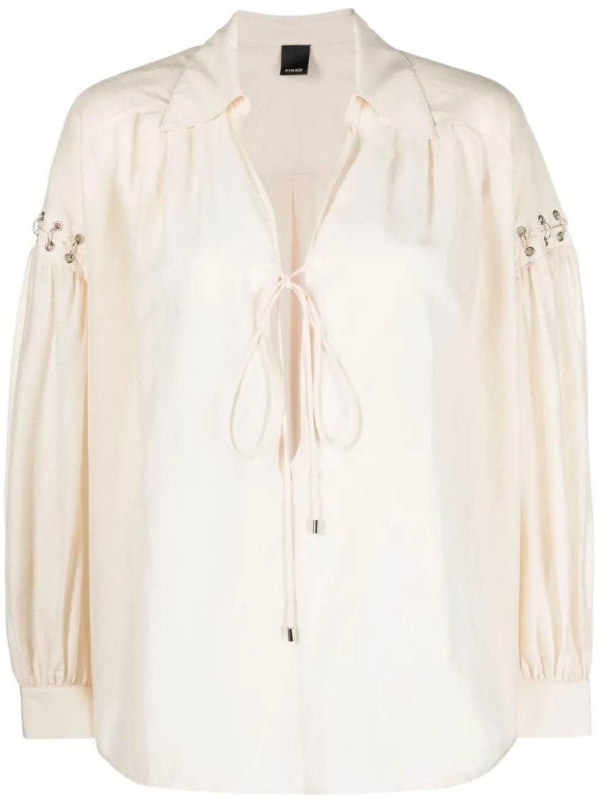 Pinko Ring-findings Detailed Tunic In Gray