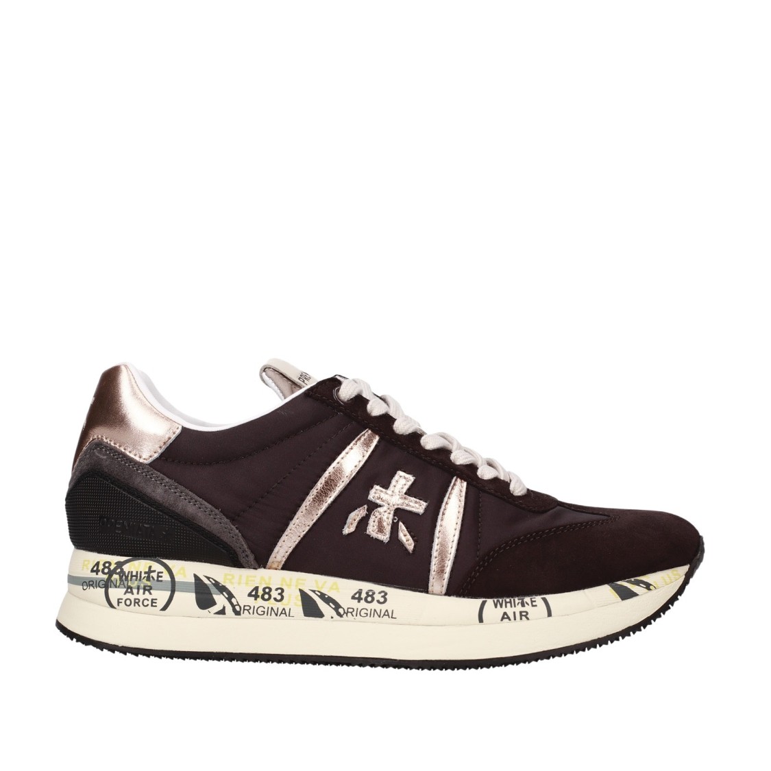 PREMIATA PREMIATA CONNY SNEAKERS IN EBONY SUEDE AND NYLON