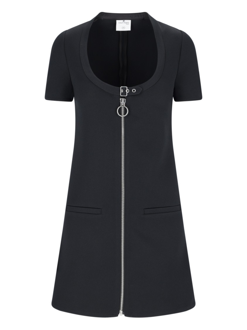 Courrèges Knee Length Dress Patch Pockets