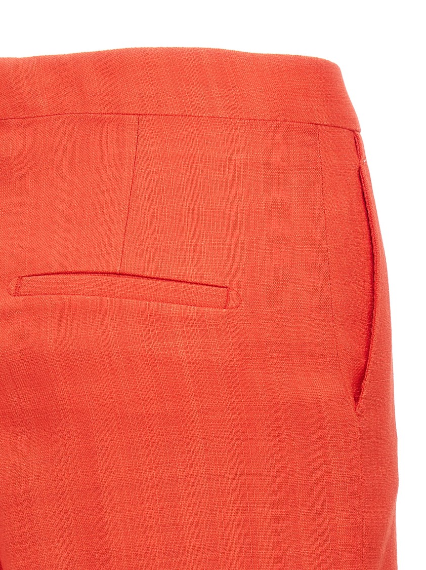 Tagliatore 'b-elle' Shorts With Back Pockets And Belt Loops In Orange