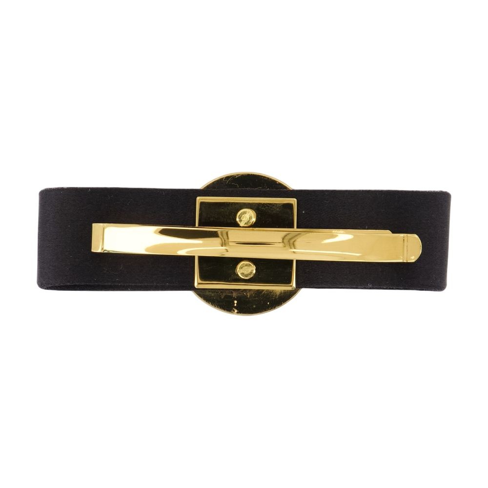 Versace Medusa Hair Clips - Silk - Black/gold In Black