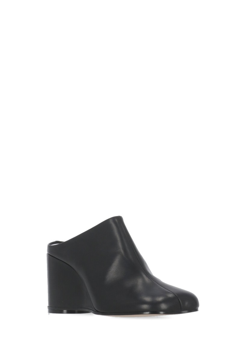 Mm6 Maison Margiela Womens Mm6 Anatomic Slipper Leather Wedge Heel