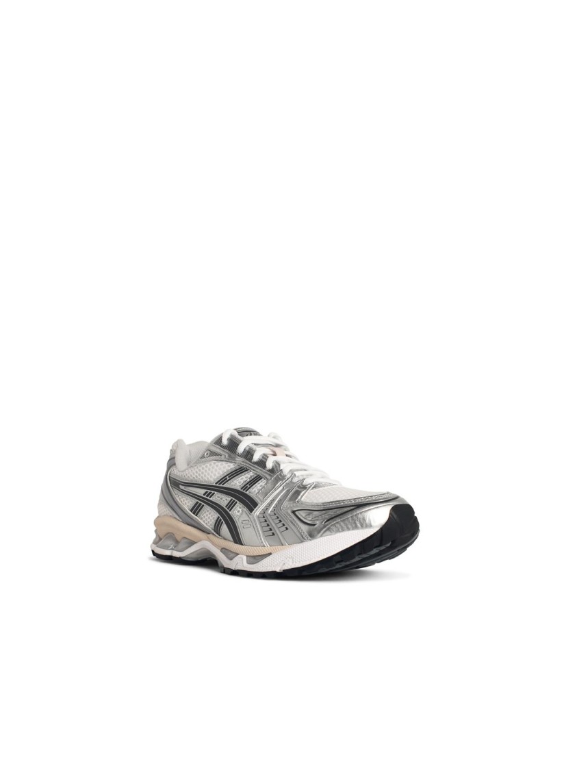 Asics 'gel-kayano 14' Sneakers In White And Silver Technical Fabric Blend In Gray