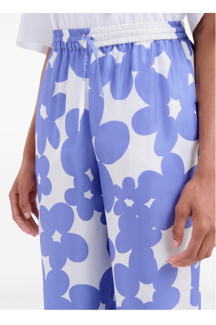 Marni Floral Trousers In Purple