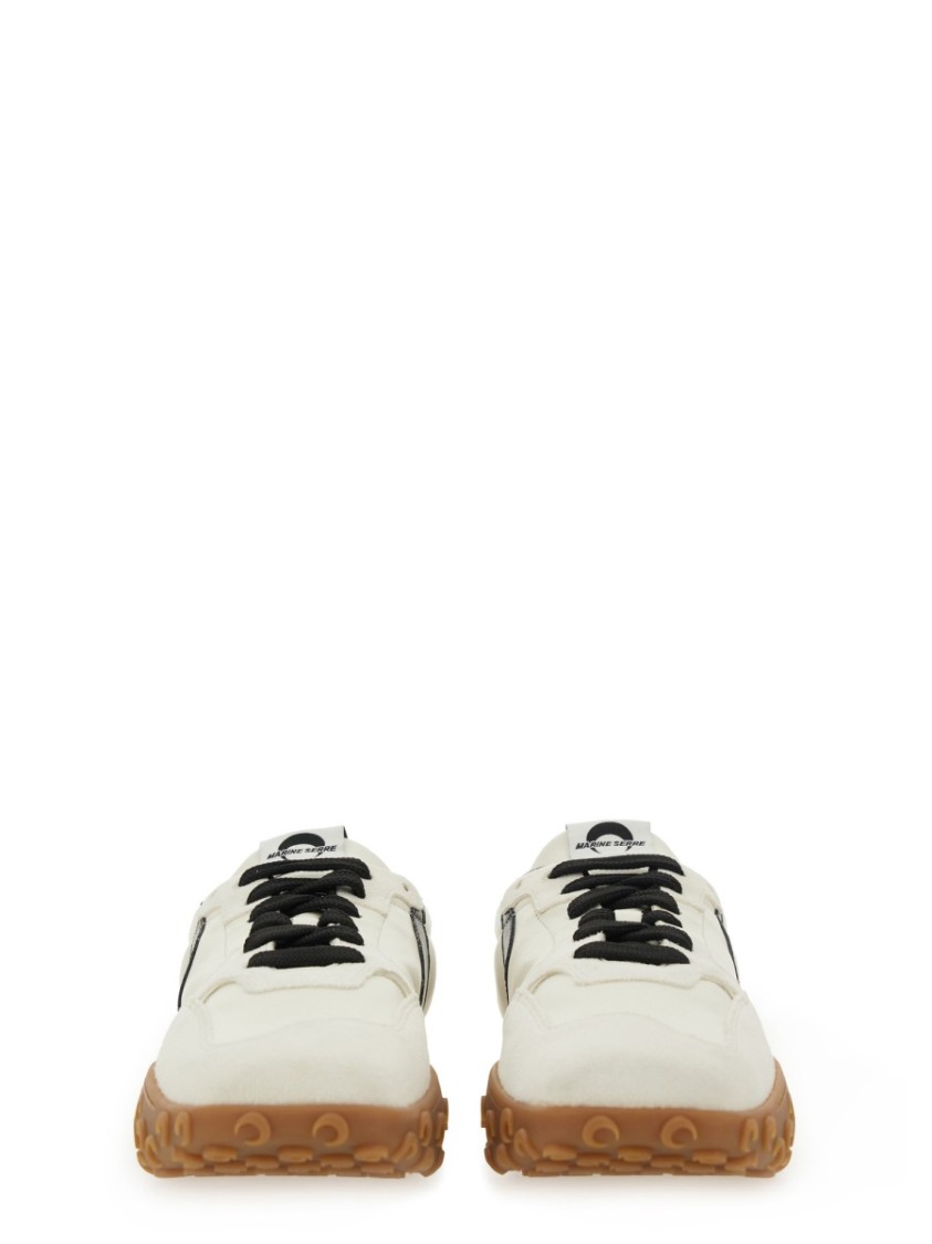 Marine Serre Crescent Moon Suede Panel Sneakers