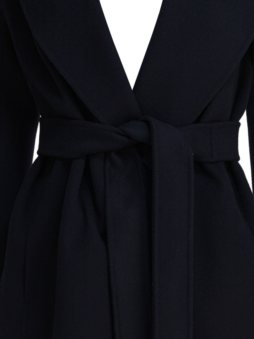 Max Mara Mid-length Wool Coat In Blue