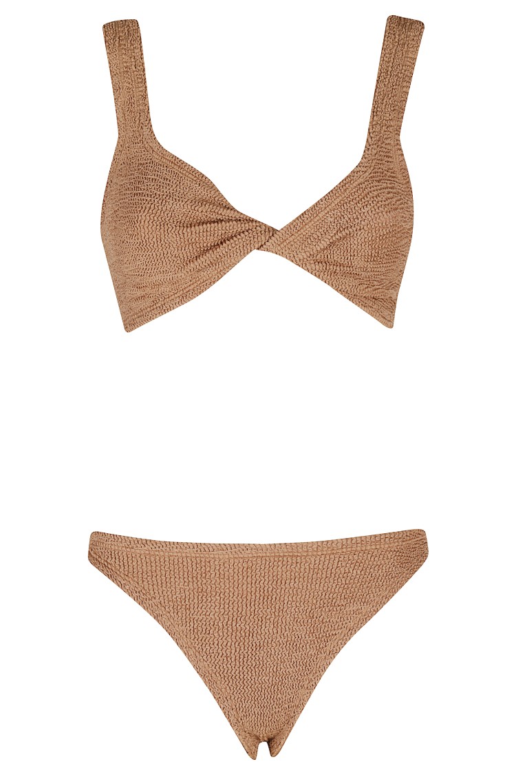 Shop Hunza G Juno Bikini - Metallic Cocoa