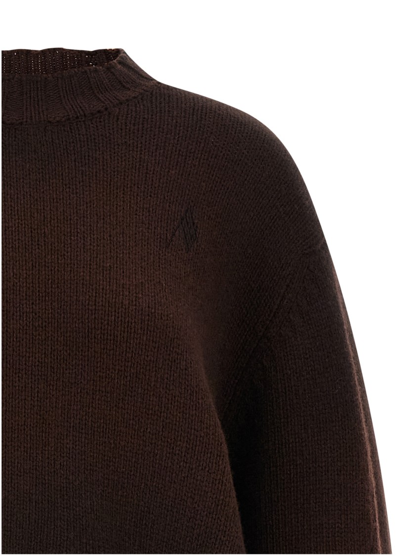 Attico Logo Embroidery Sweater Sweaters And Cardigans Brown In Brown