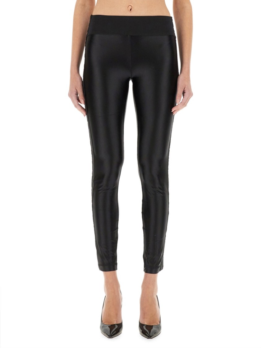 Versace Jeans Couture Slim Fit Shiny Finish Ankle Length Leggings