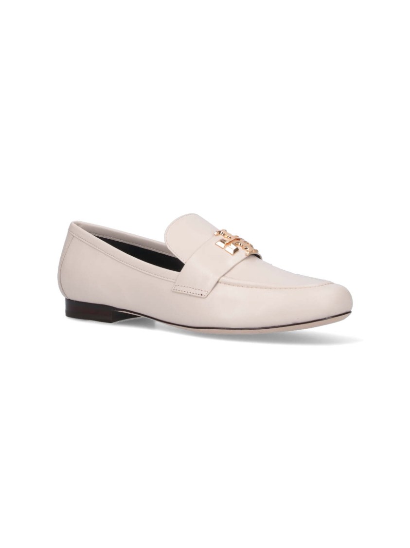 Tory Burch Eleanor Charm Moccasins – Off-white In Neutrals