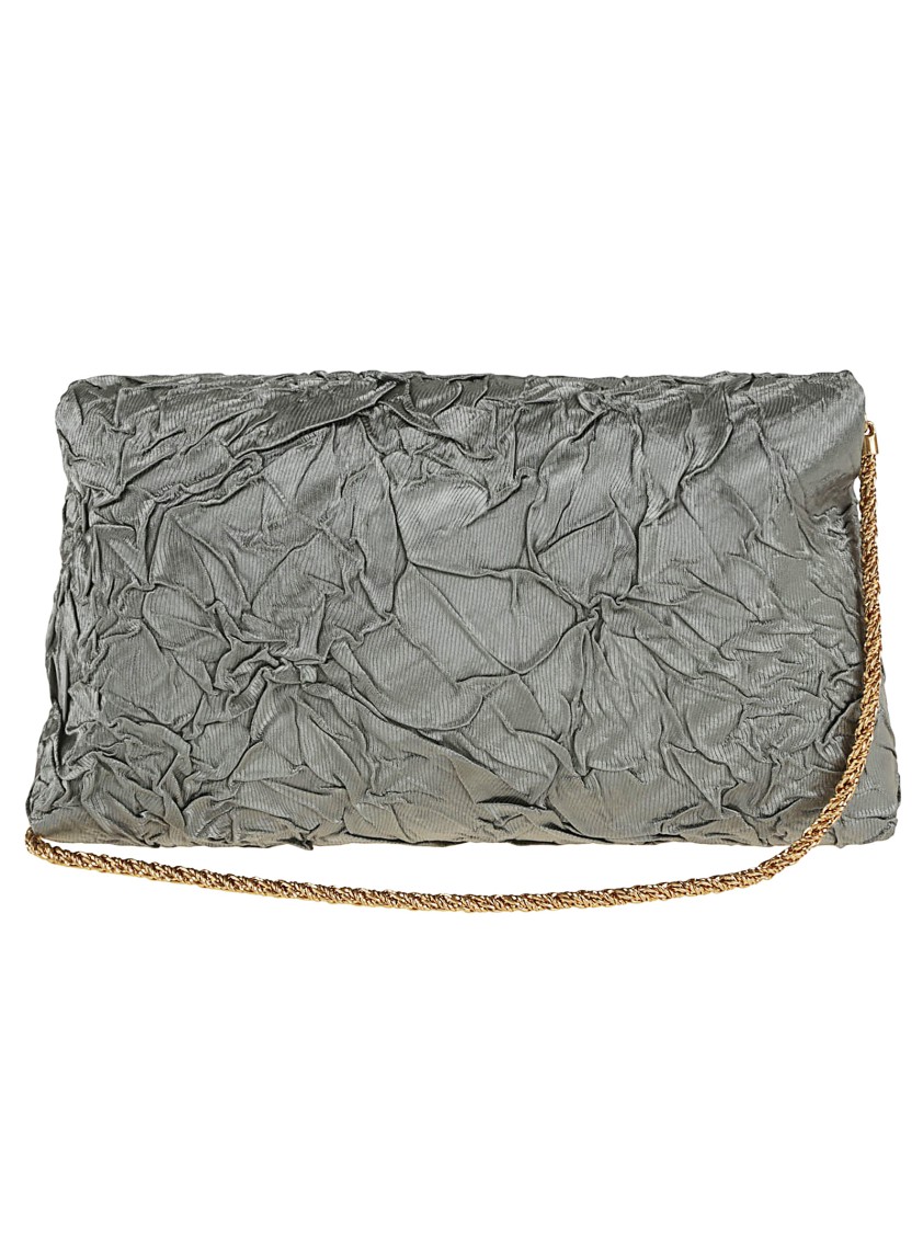 Dries Van Noten Womens Raffia Envelope Crinkled Woven Clutch Bag