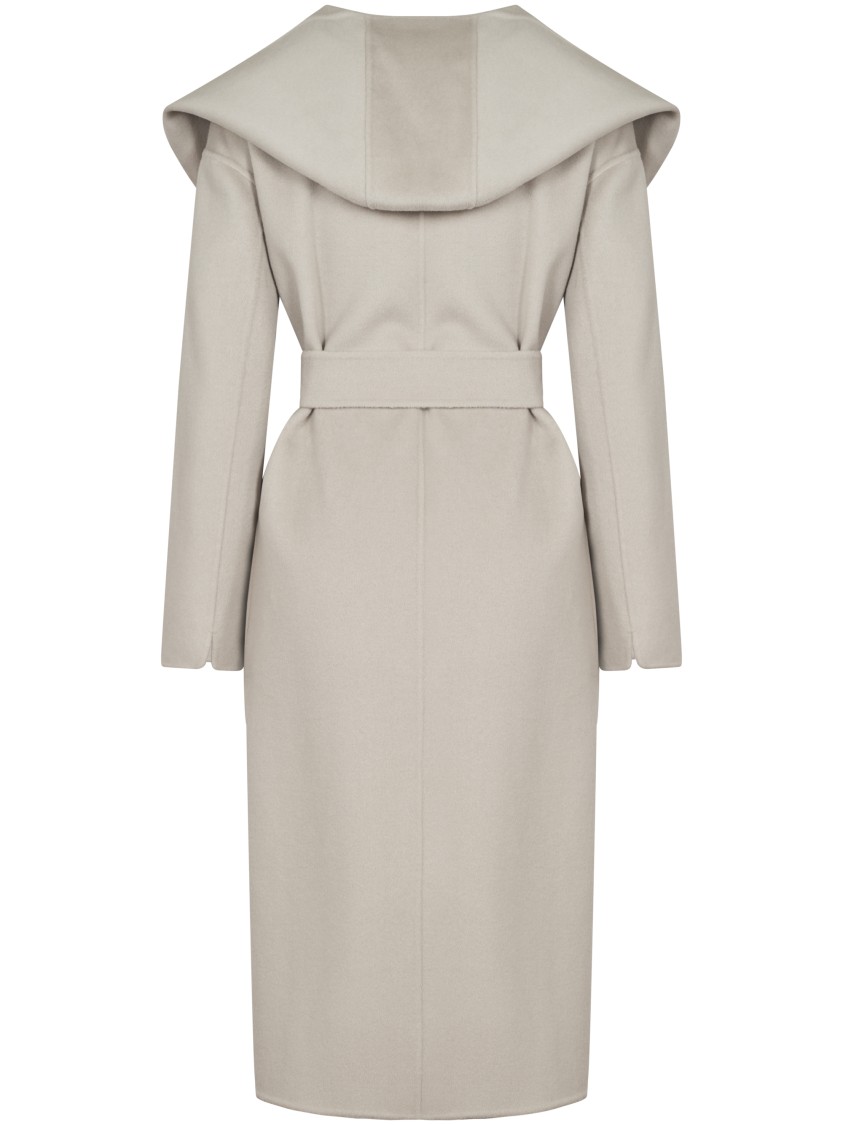 トレンチコート Max Mara Belted Wrap Coat With Wide Collar Max Mara Belted Wrap Coat With Wide Collar In Neutral | ModeSens