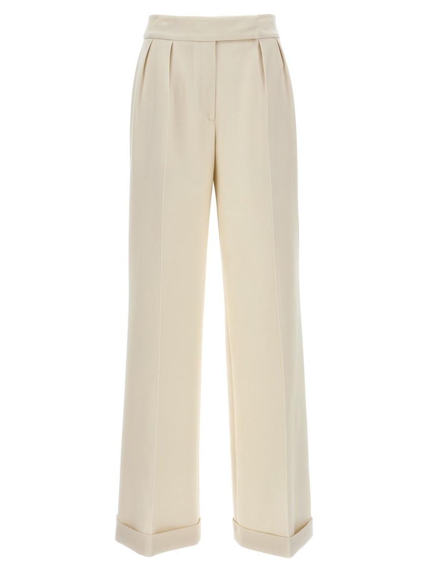 パンツ Kiton Wide Leg Stretch Wool Jersey Trousers Kiton Wide Leg Stretch Wool Jersey Trousers In Neutral