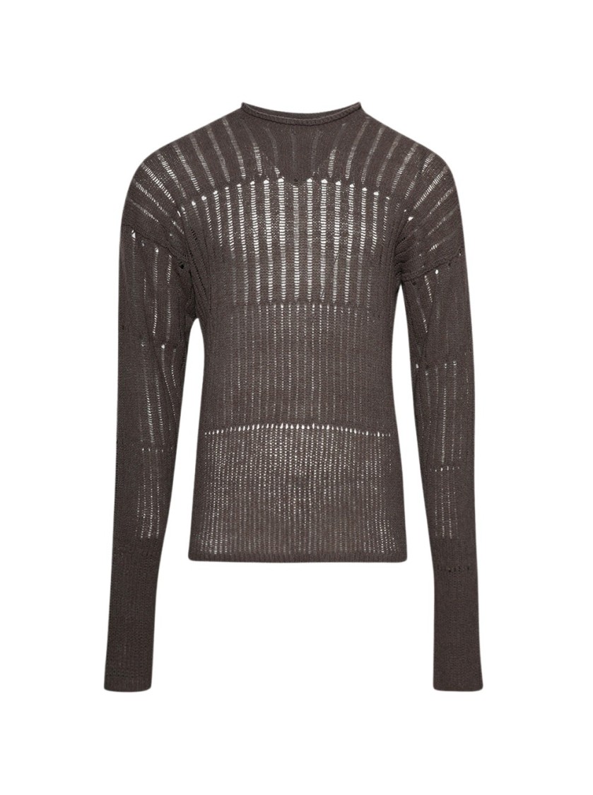 Rick Owens Oversized Pull Knit Sweater Dust In Grey