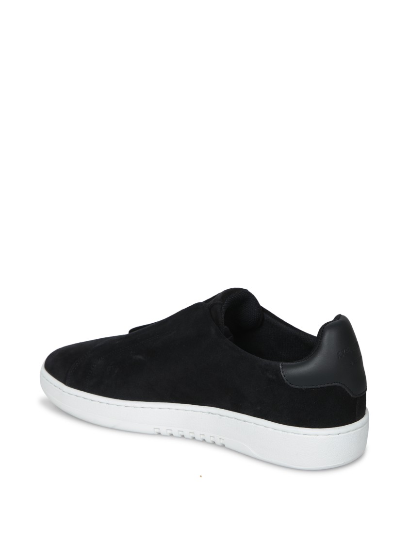 Axel Arigato Dice Laceless Black Low Top Slip-on Sneakers In Suede Man In Black