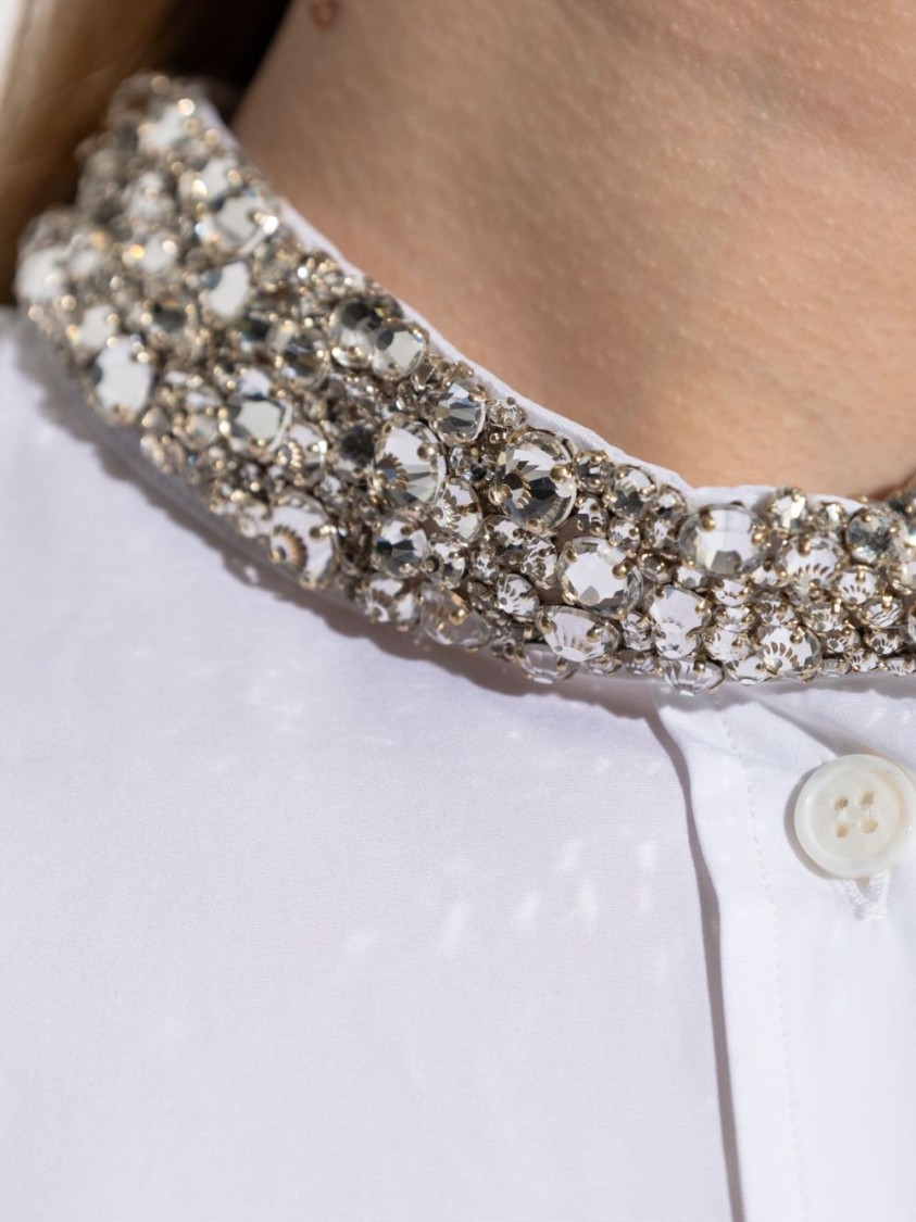 Alexander Mcqueen Structured White Button-down Shirt In White