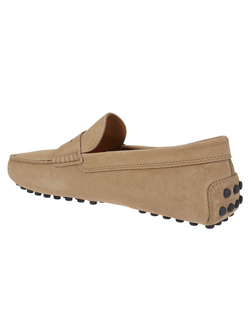 Tod's Moccasin-inspired Leather Loafers With Rubber Pebble Sole In Pink