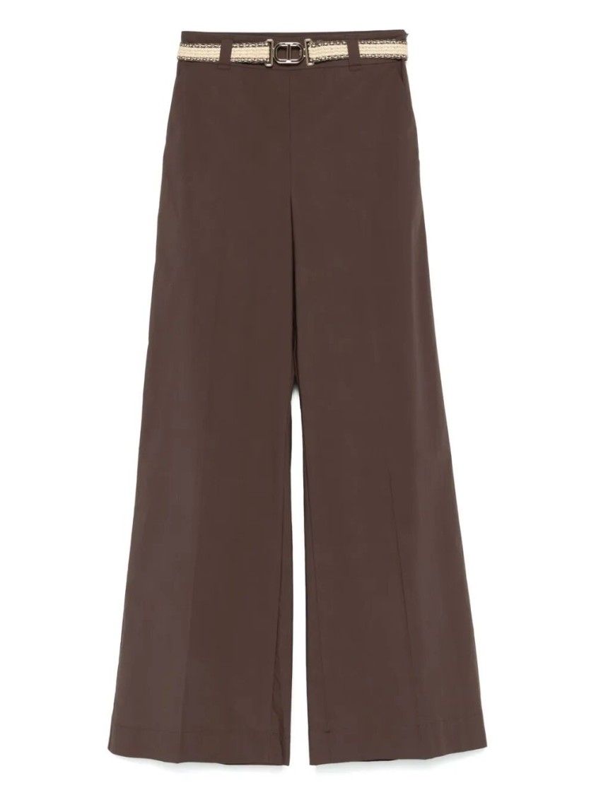 Twinset Twin-set Wide-leg Pants With High Waist