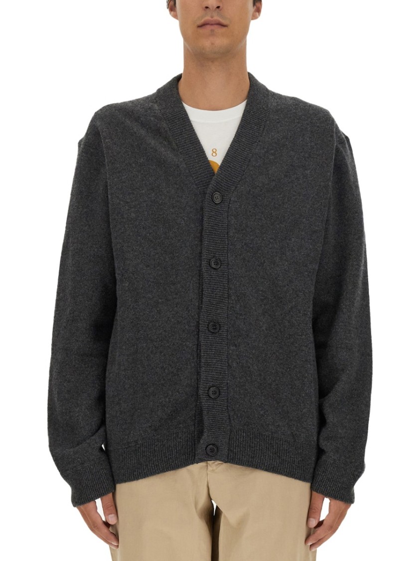 Ps By Paul Smith Ps Paul Smith Relaxed Fit Merino Wool Cardigan In Gray