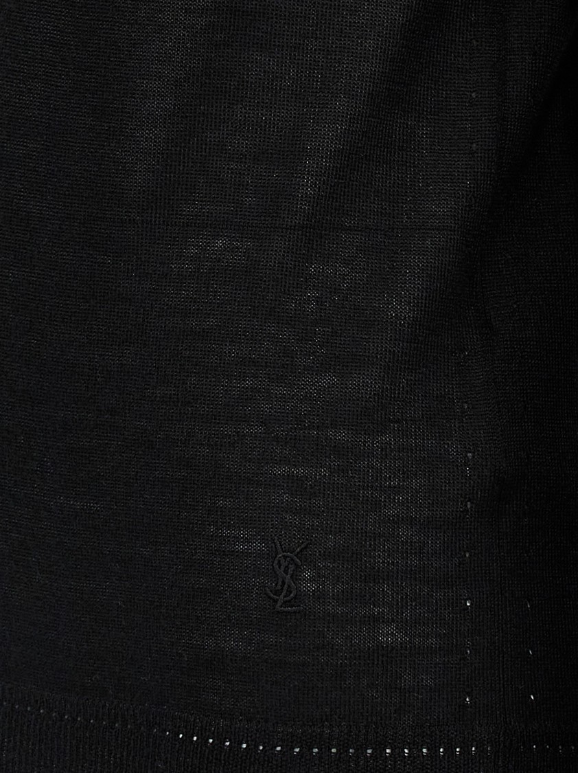 Saint Laurent 'cassandre' Turtleneck Sweater In Black