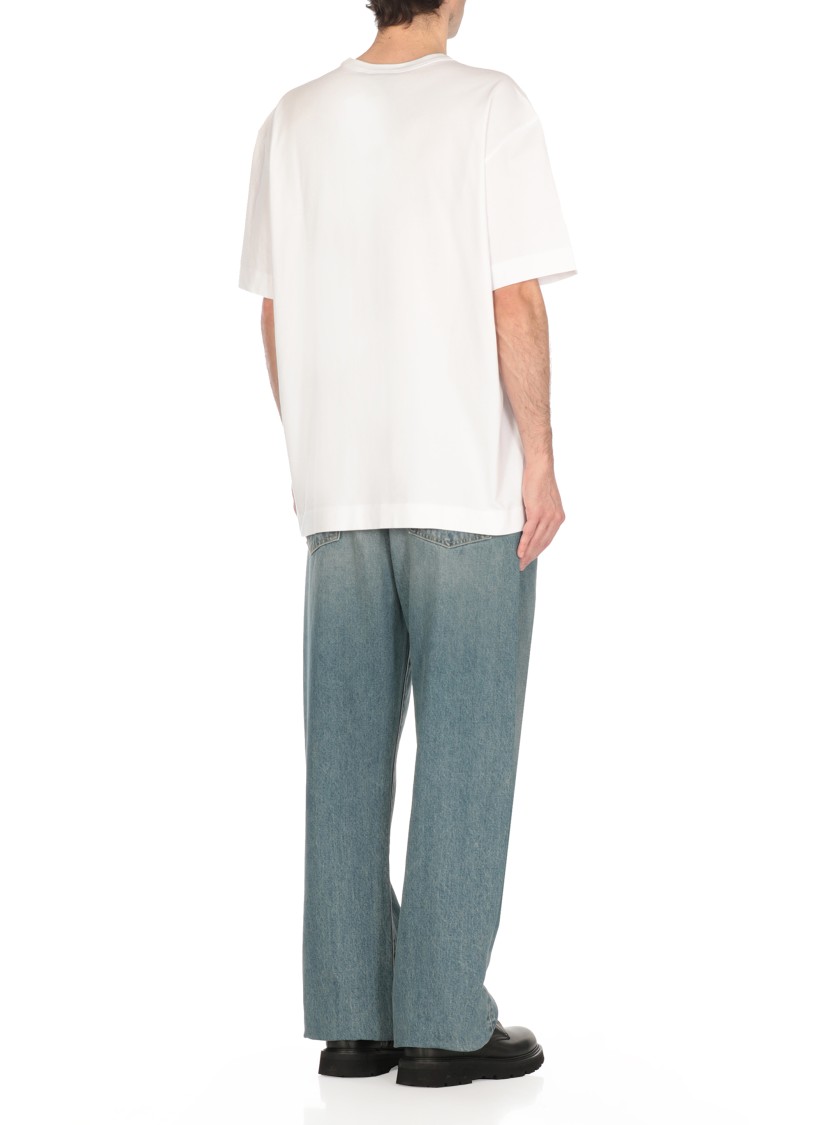CANADA GOOSE CANADA GOOSE WHITE T-SHIRT WITH SUBTLE LOGO PATCH