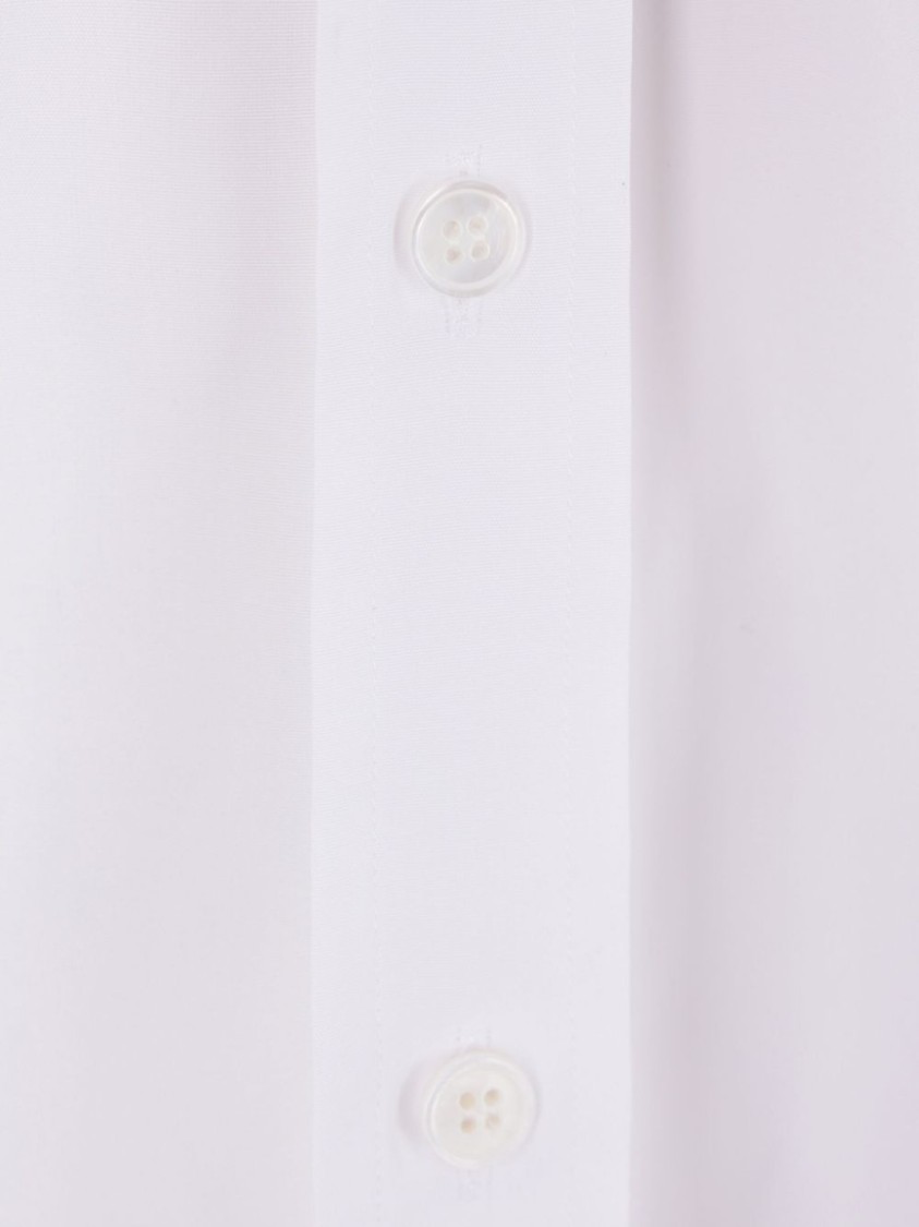 Alexander Mcqueen Cotton Shirt With Wide Collar In White