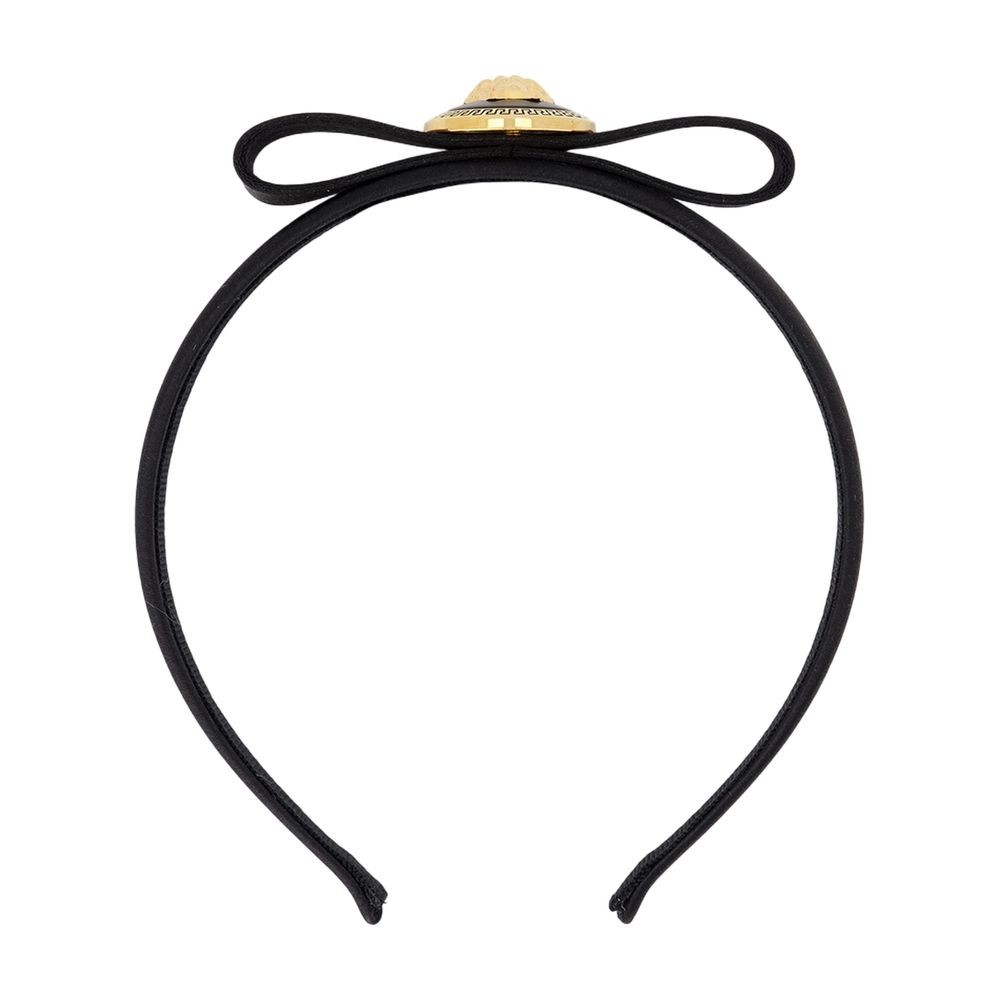 Versace Medusa Headband - Satin - Black In Black