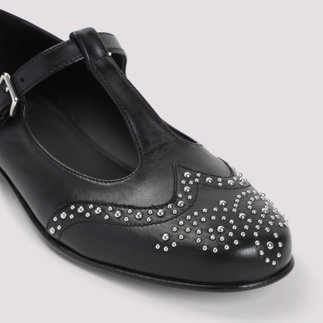 Church's Opal Studded Leather Mary Jane Brogues In Black