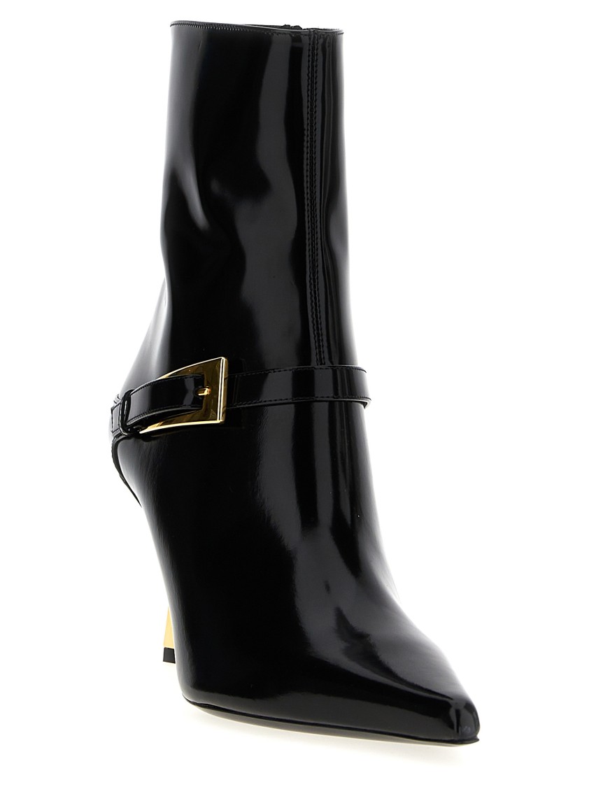 Saint Laurent 'lee' Ankle Boots In Black