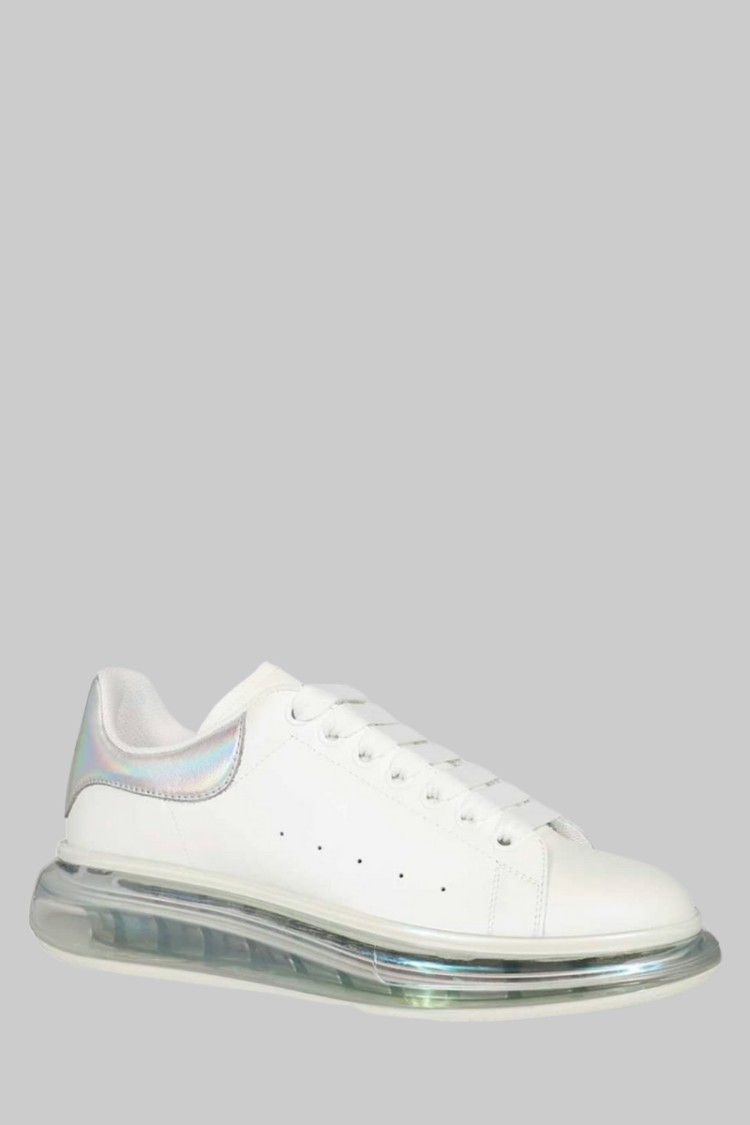 ALEXANDER MCQUEEN ALEXANDER MCQUEEN OVERSIZED SOLE SILVER SNEAKER
