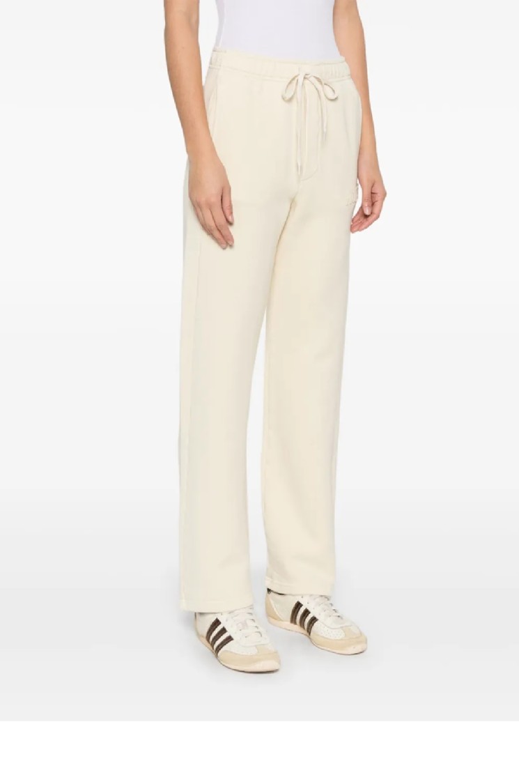 Autry Relaxed-fit Cotton Sweatpants With Drawstring Waist In Neutral