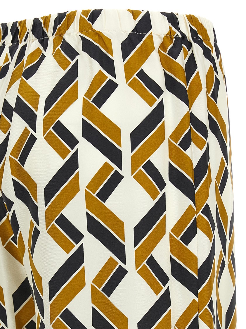 Eres Geometric-print Elastic-waist Trousers In Gold