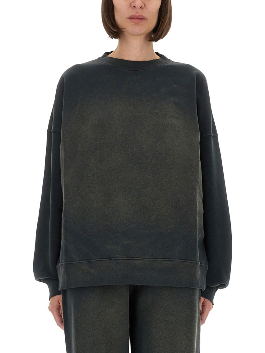 Golden Goose Gradient Effect Black Sweatshirt In Black