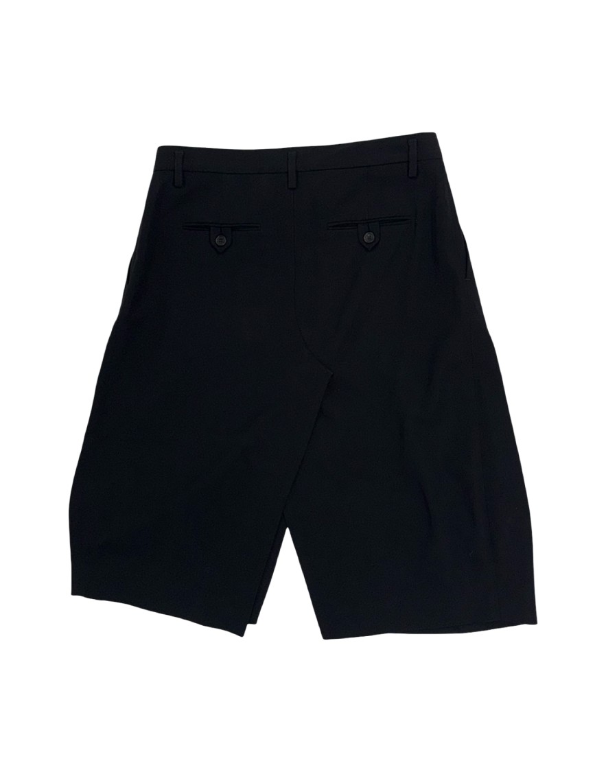 Acne Studios Split Design Bermuda Shorts With Pleated Front In Black