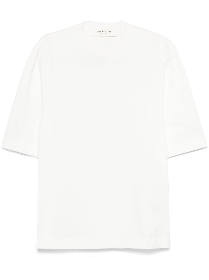 Carven Wide-sleeved Cotton Sweater With Subtle Branding