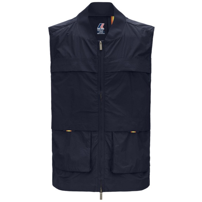 K-way Textured Finish Blue Jacket With Adjustable Hem