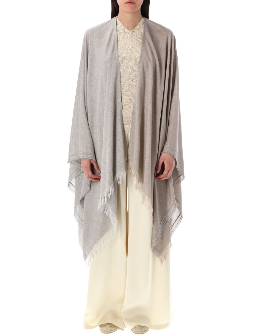 Fabiana Filippi Sequin Soft Mohair Open Cape