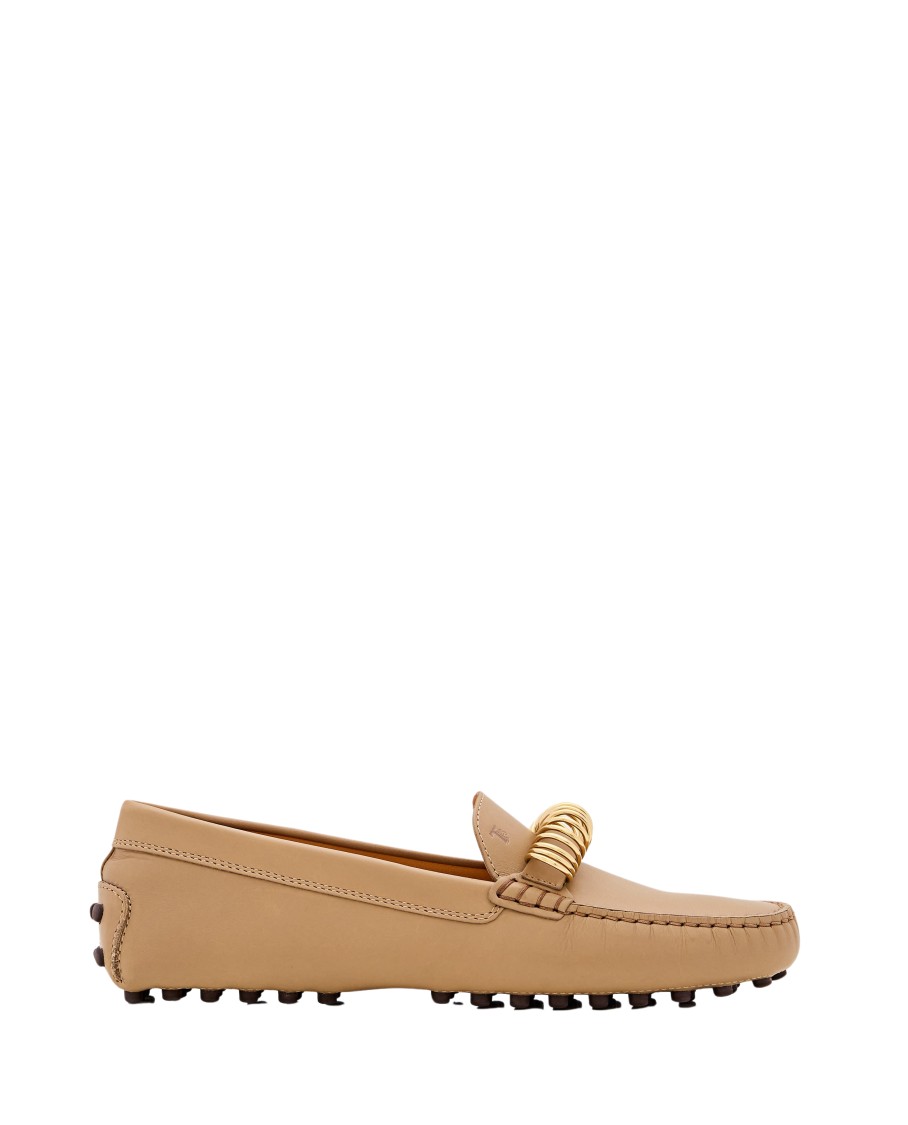 Shop Tod's Loafer With Ring Band In Brown
