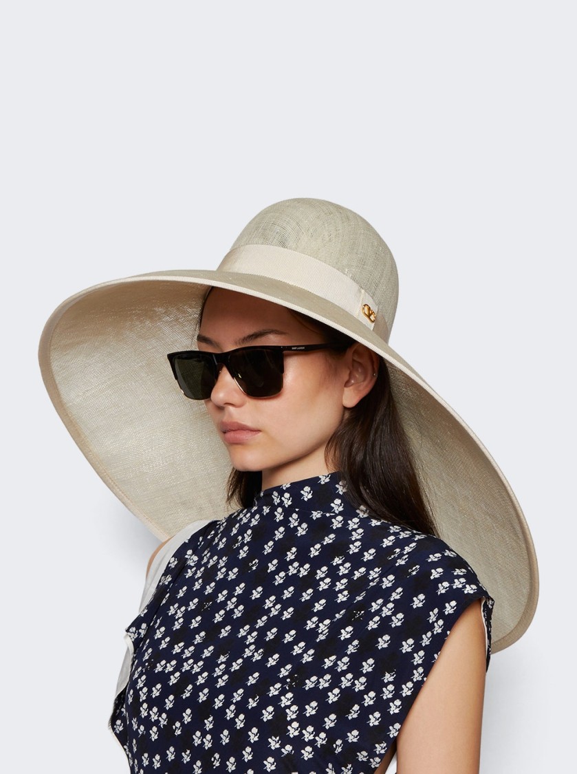 Valentino Garavani Large Brim Sun Hat Cream