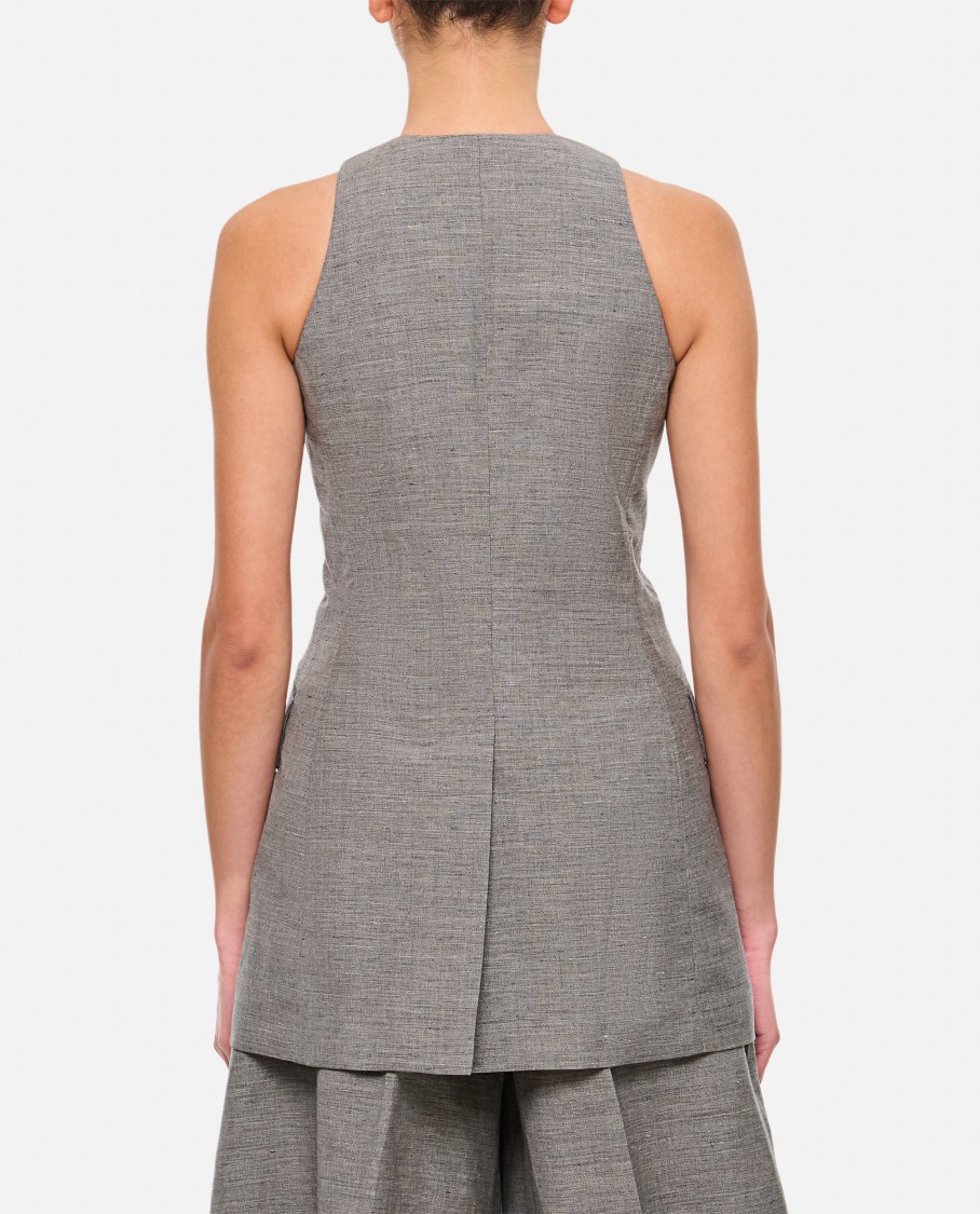 Durazzi Milano Tailored Waistcoat In Grey